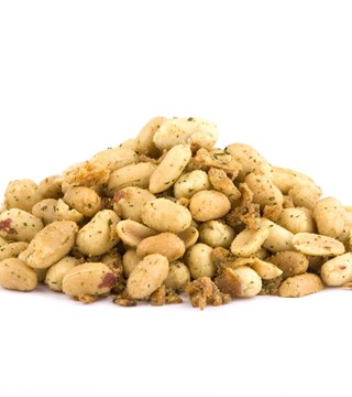 Kruidenpinda's met uitjes en knoflook